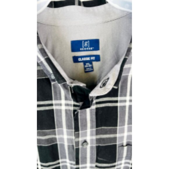 George Men's Classic Plaid Shirt Fit  Size: 2XL - Picture 3 of 6